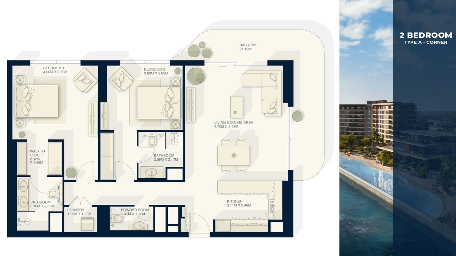 2 BR - Type B
